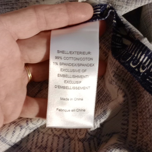 Like new Tory Burch blue and white abstract print tunic dress size 8 - Picture 7 of 11